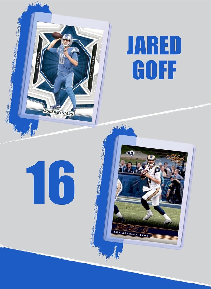 Chaser Jared Goff Cards (5) Assorted Football Card Gift Pack - Detroit Lions, Los Angeles Rams - Image 4